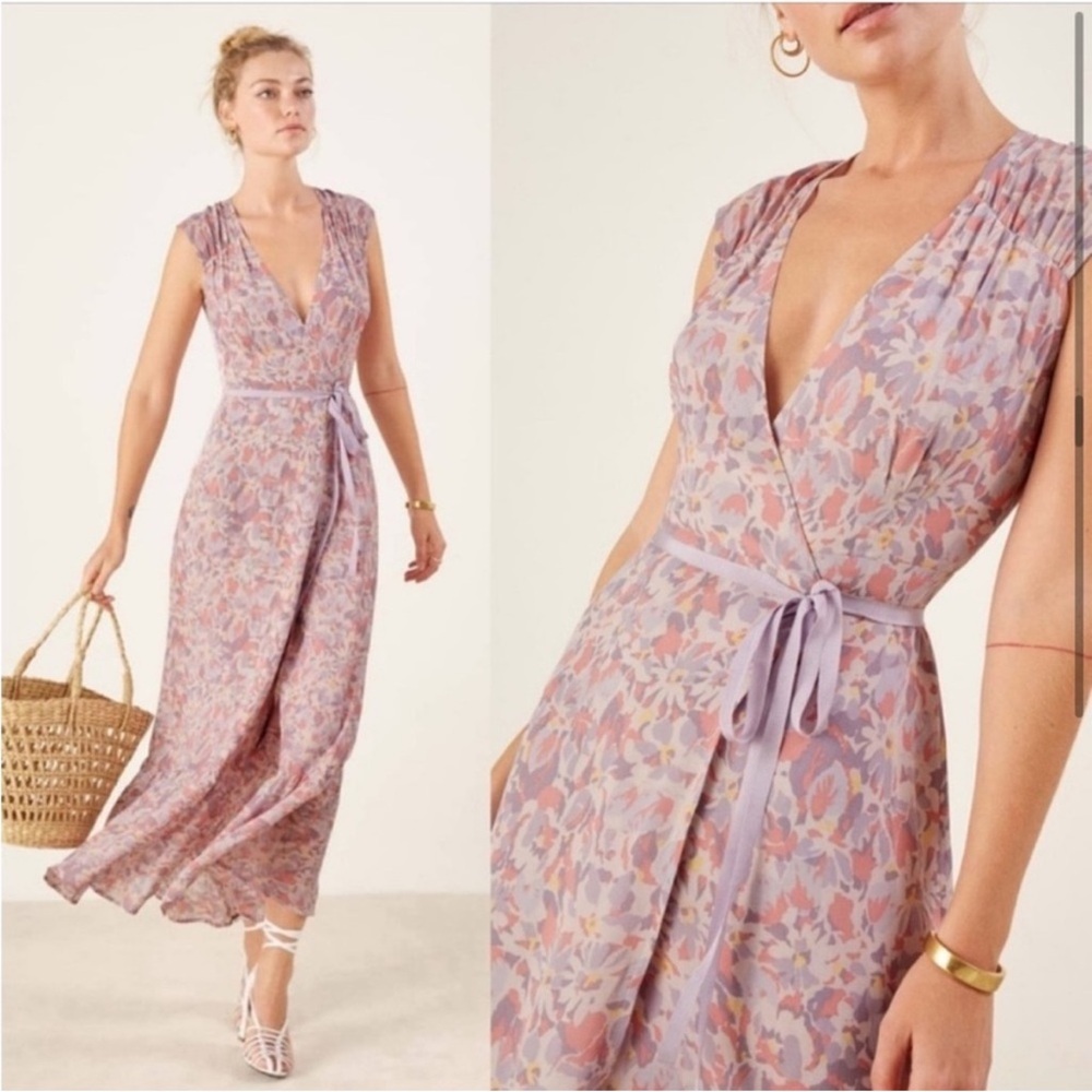Reformation Haven Wrap Dress- Altered to Hit Calf